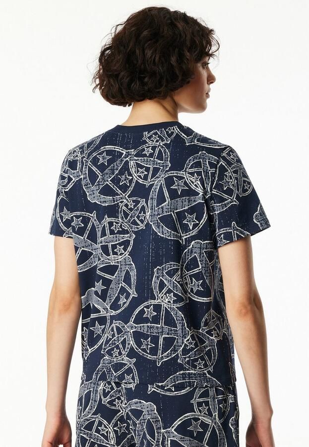 Schiesser T-shirt 150 YEARS Allover-print katoen Loose Fit - Foto 3