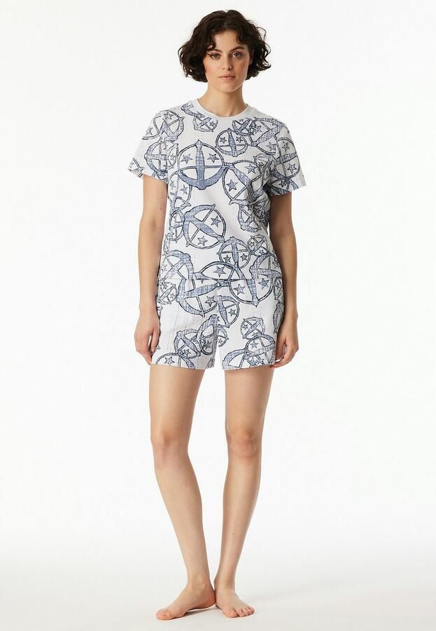 Schiesser T-shirt 150 YEARS Allover-print katoen Loose Fit - Foto 5