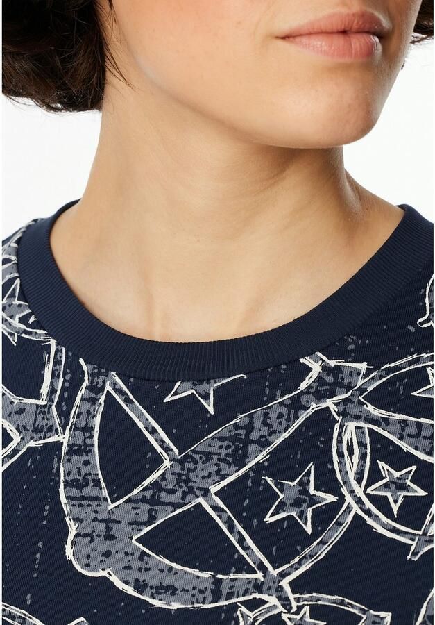 Schiesser T-shirt 150 YEARS Allover-print katoen Loose Fit