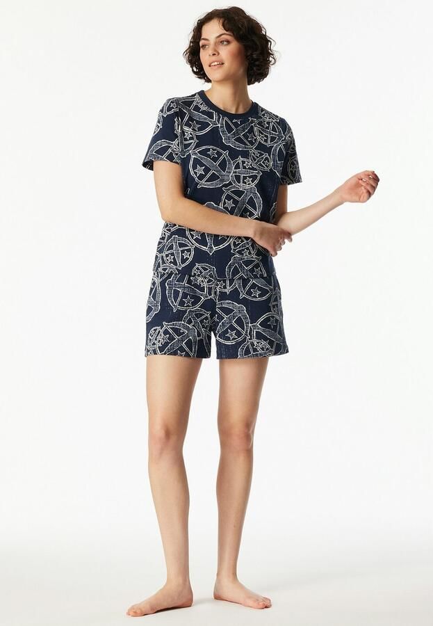 Schiesser T-shirt 150 YEARS Allover-print katoen Loose Fit - Foto 4