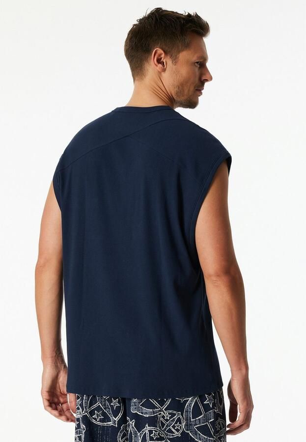 Schiesser T-shirt 150 YEARS wijde armuitsnijdingen kastvormige snit - Foto 5