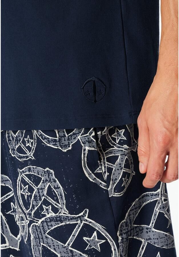 Schiesser T-shirt 150 YEARS wijde armuitsnijdingen kastvormige snit - Foto 4