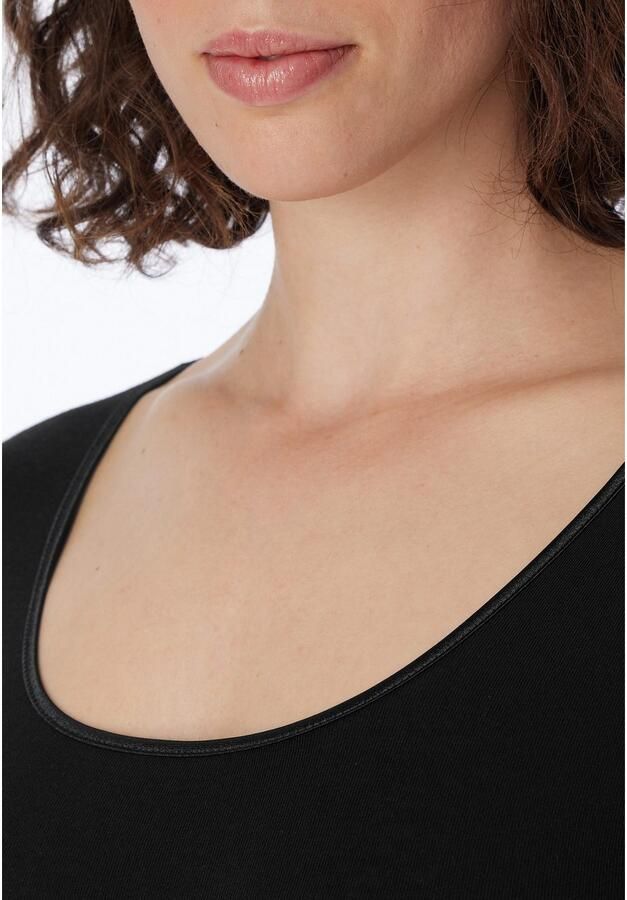 Schiesser T-shirt LUXURY ronde subtiel glinsterende halslijn lange mouwen - Foto 2