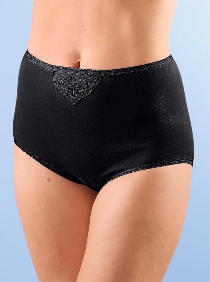 Schiesser Maxislip "Cotton Essentials" met delicate borduurmotieven (Set van 2) - Foto 5