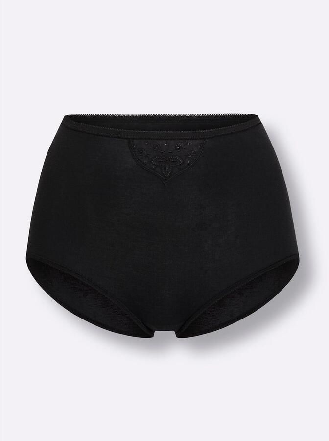 Schiesser Maxislip "Cotton Essentials" met delicate borduurmotieven (Set van 2) - Foto 4