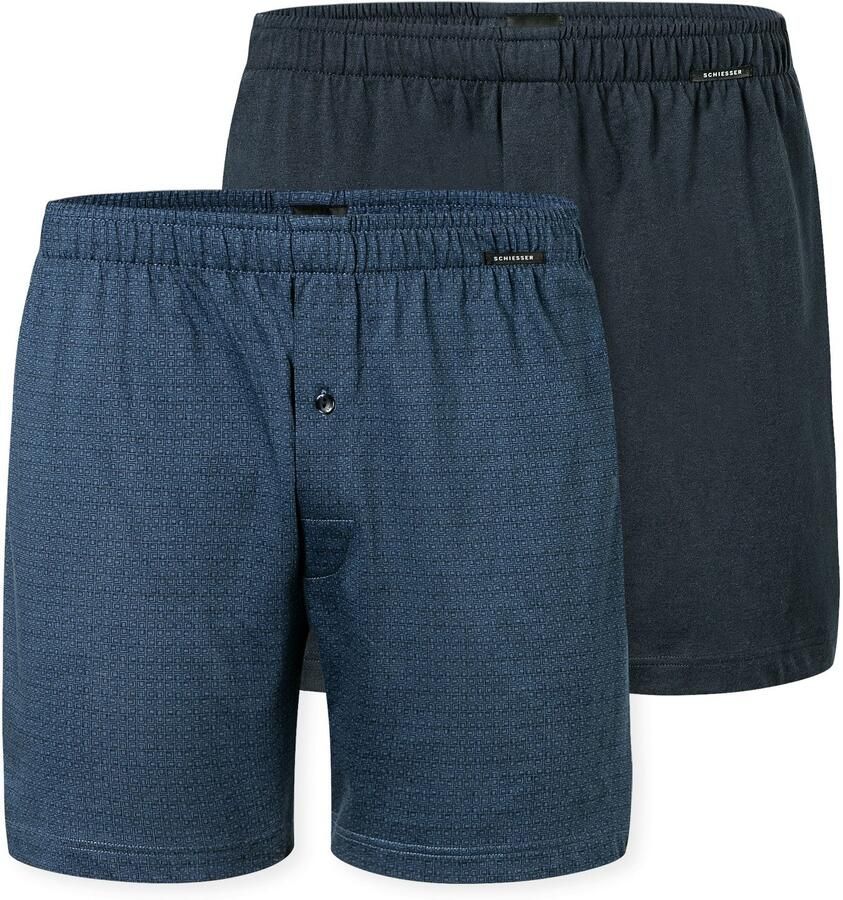 Schiesser Wijde boxershort Boxershorts Multipacks ideaal als cadeau met gulp (Set van 2) - Foto 5