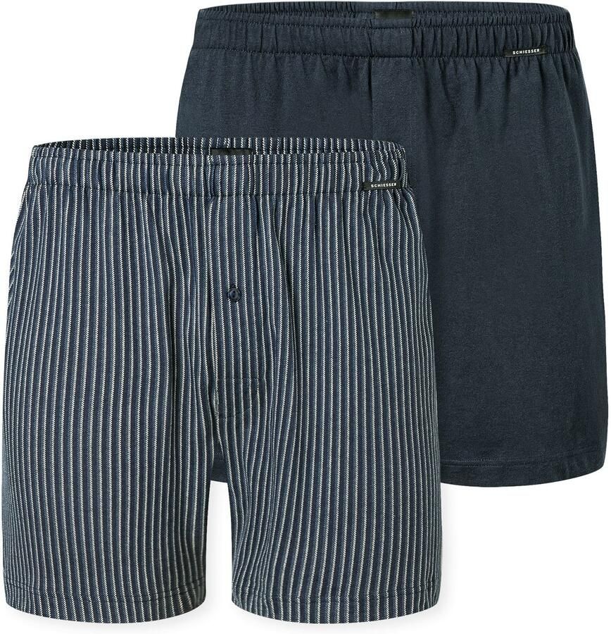 Schiesser Wijde boxershort Boxershorts Multipacks ideaal als cadeau met gulp (Set van 2) - Foto 6