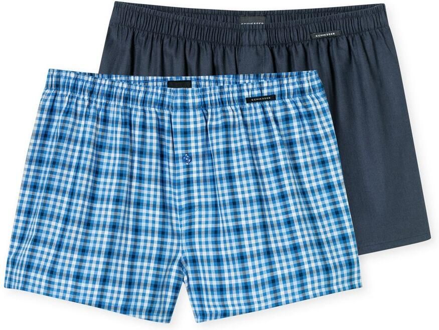 Schiesser Wijde boxershort Boxershorts Multipacks met gulp elastische band (Set van 2)