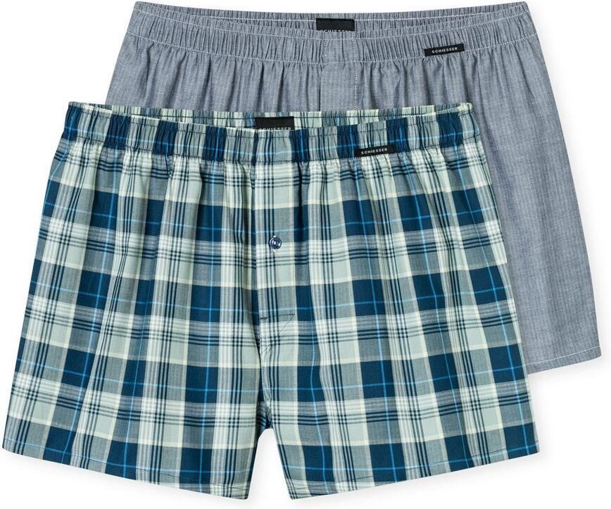 Schiesser Wijde boxershort Boxershorts Multipacks met gulp elastische band (Set van 2)