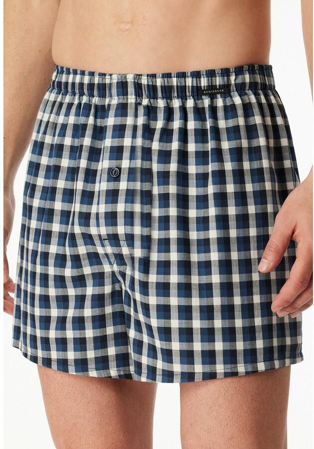 Schiesser Wijde boxershort Boxershorts Multipacks met gulp elastische band (Set van 2)