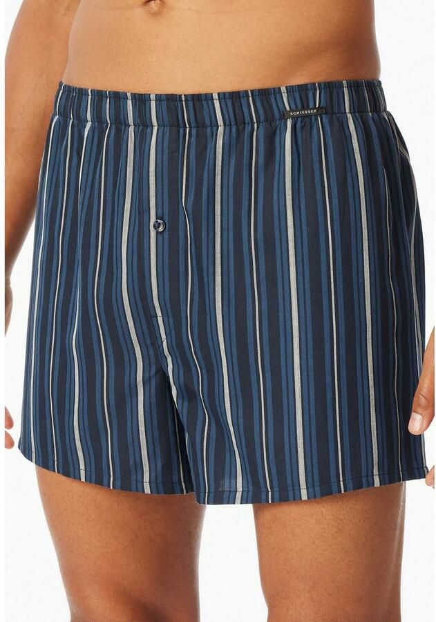 Schiesser Wijde boxershort Boxershorts Multipacks met gulp elastische band (Set van 2)