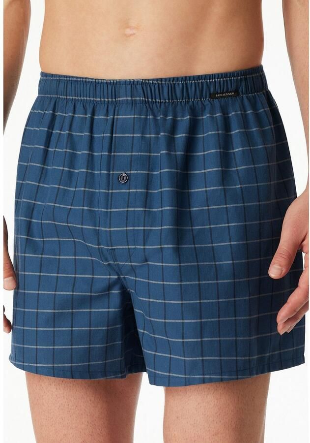 Schiesser Wijde boxershort Boxershorts Multipacks met gulp elastische band (Set van 2)