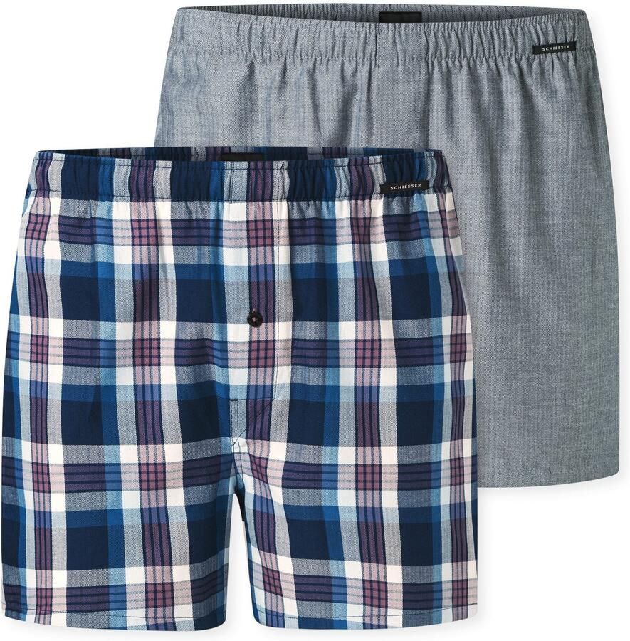 Schiesser Boxershort met elastische band in een set van 2 stuks - Foto 6