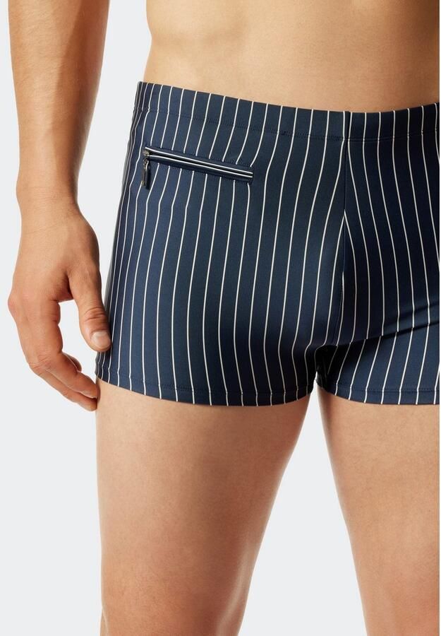 Schiesser Zwemshort Nautical Casual Binnenslip kleine zak met ritssluiting gestreept - Foto 3