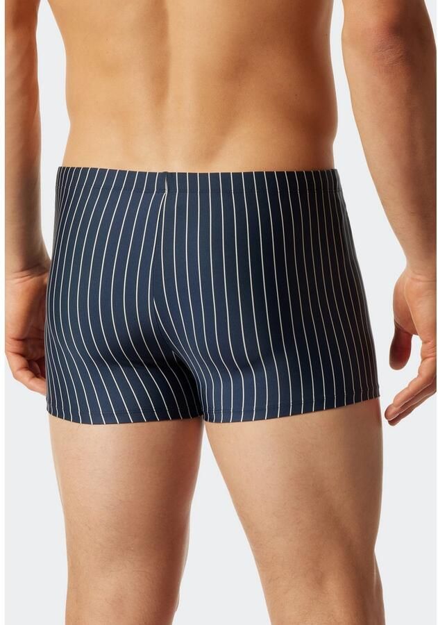 Schiesser Zwemshort Nautical Casual Binnenslip kleine zak met ritssluiting gestreept
