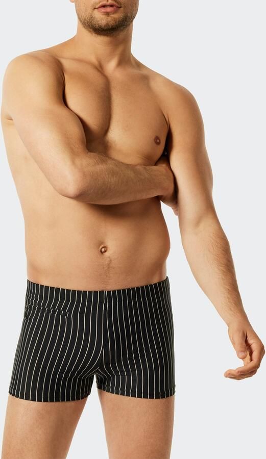 Schiesser Zwemshort Nautical Casual Binnenslip kleine zak met ritssluiting gestreept - Foto 6