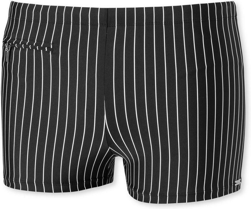 Schiesser Zwemshort Nautical Casual Binnenslip kleine zak met ritssluiting gestreept