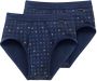 Schiesser 5=4 slip donkerblauw motief 2-pack - Thumbnail 2