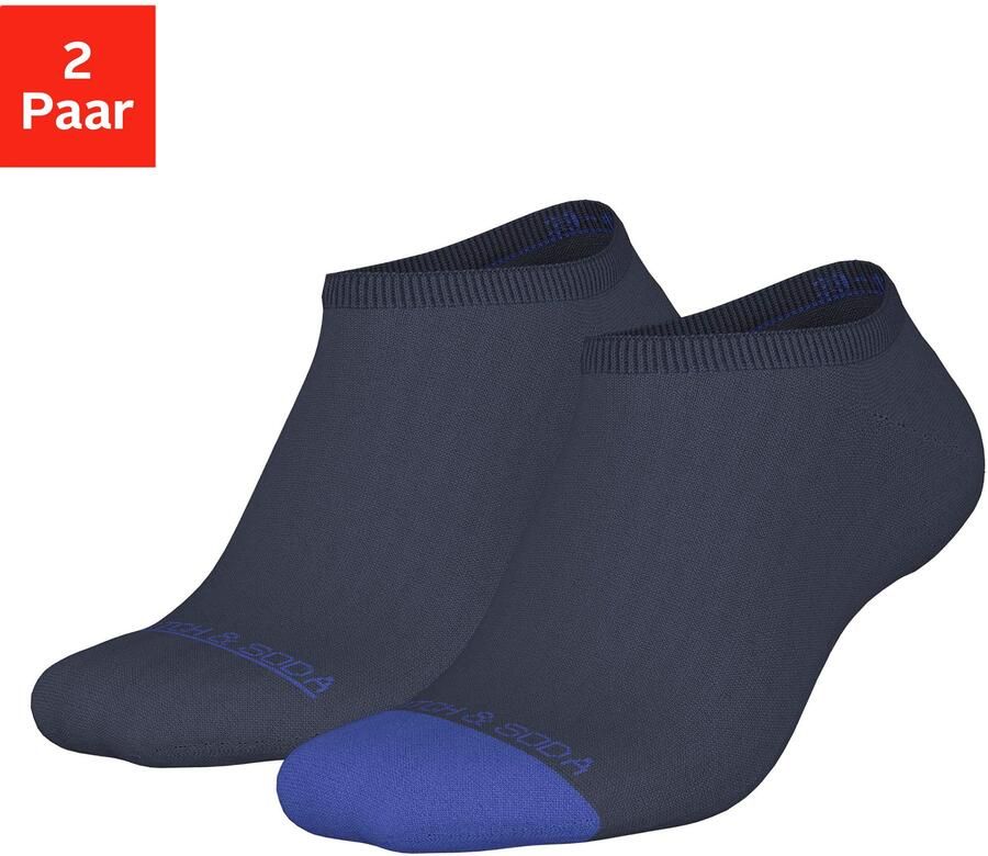 Scotch & Soda Shrunk Sneakersokken met ingebreid opschrift (2 paar Set van 2) - Foto 2