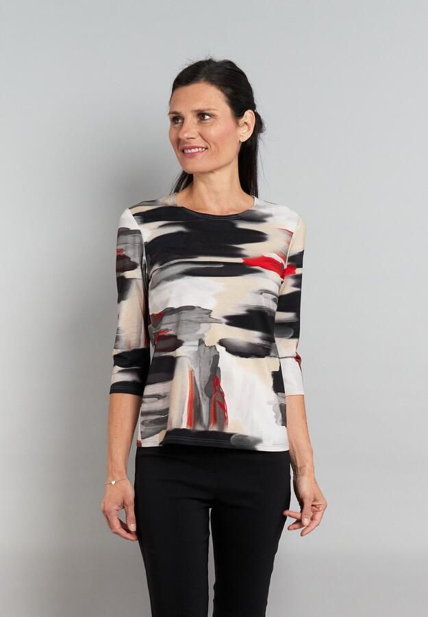Seidel Moden Shirt met 3 4 mouwen met grafisch patroon made in ger y - Foto 4