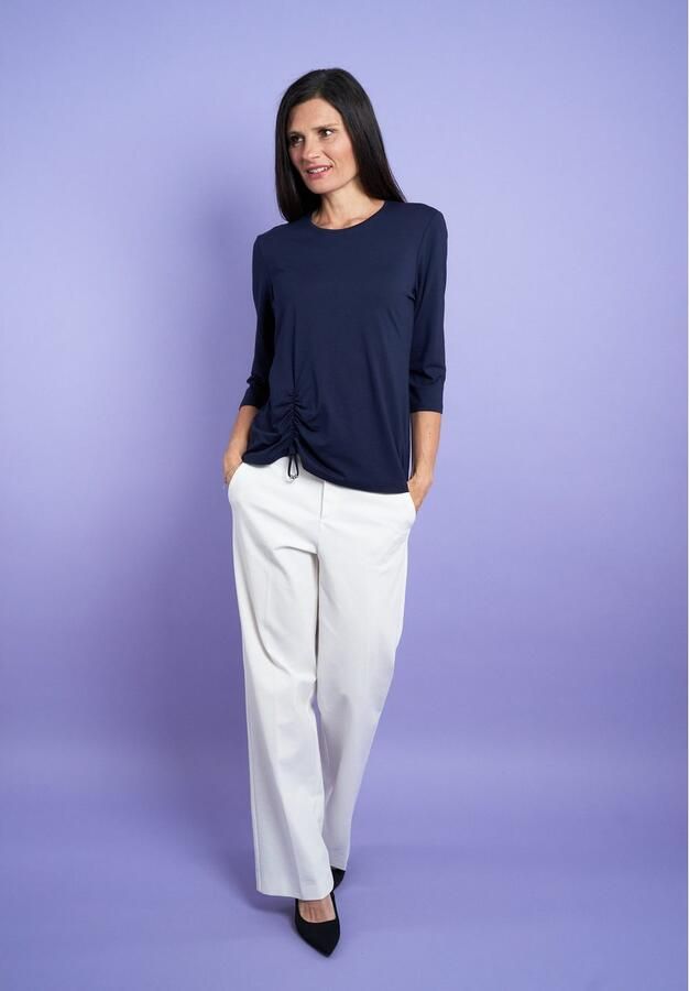 Seidel Moden Shirt met 3 4 mouwen met rimpeldetail voor made in ger y - Foto 3