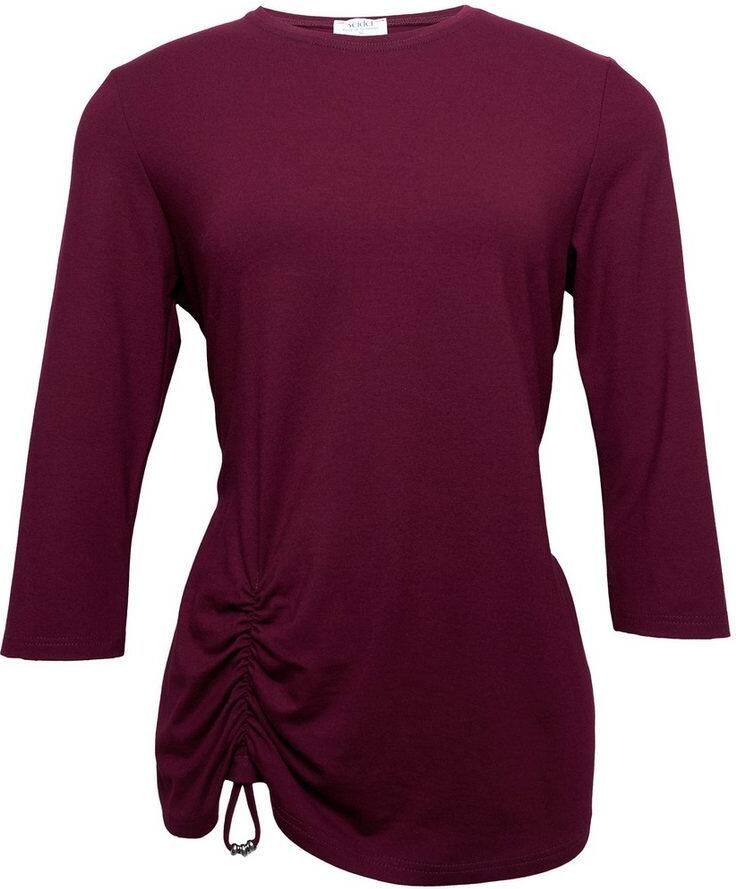 Seidel Moden Shirt met 3 4 mouwen met rimpeldetail voor made in ger y