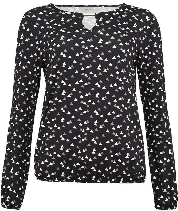 Seidel Moden Shirt met lange mouwen Exclusief bij OTTO met grafisch patroon en detail aan de halslijn made in germany