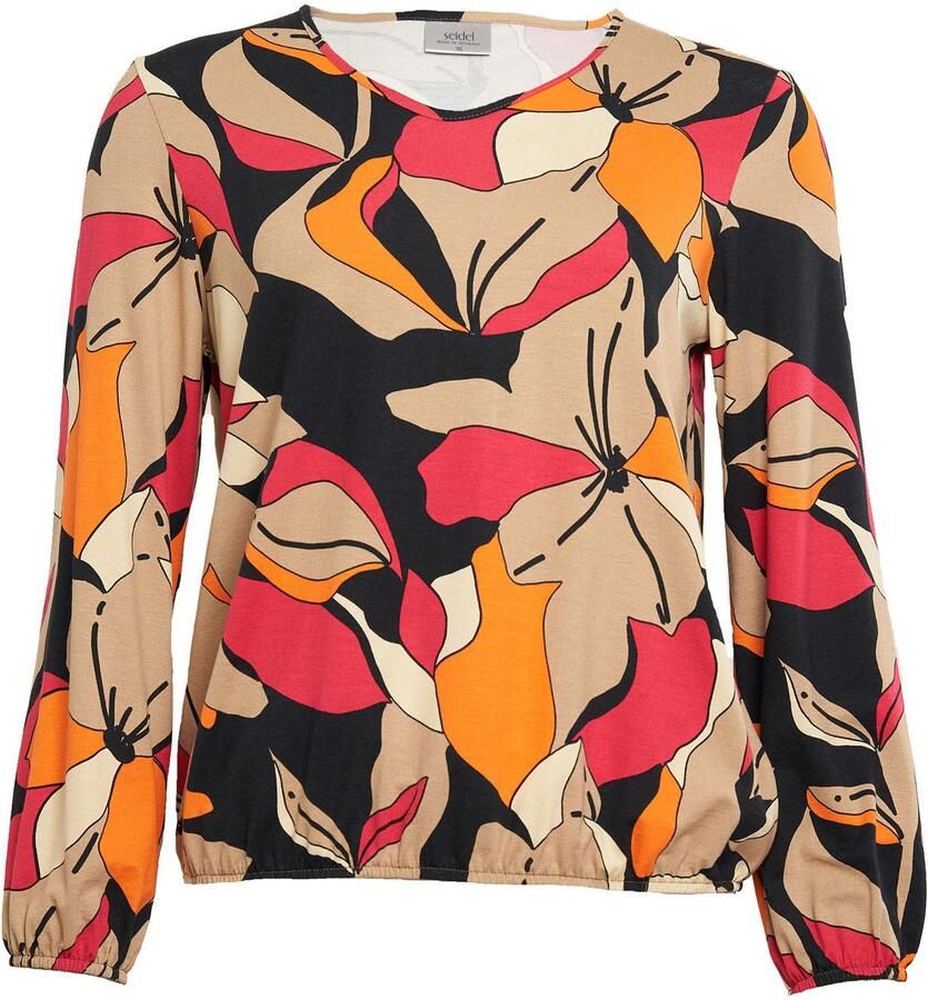 Seidel Moden Shirt met lange mouwen met all-over print made in germany