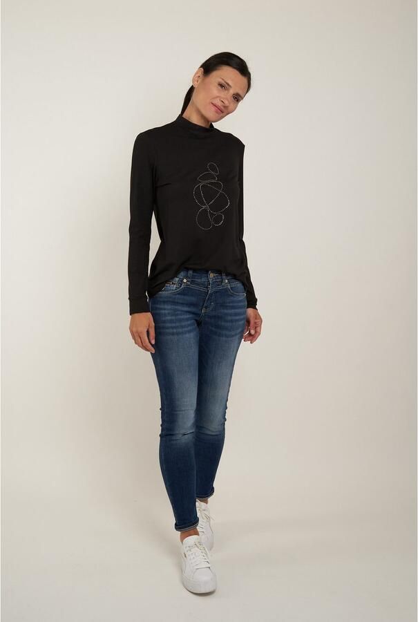 Seidel Moden Shirt met lange mouwen met glitterstenen made in germany - Foto 4