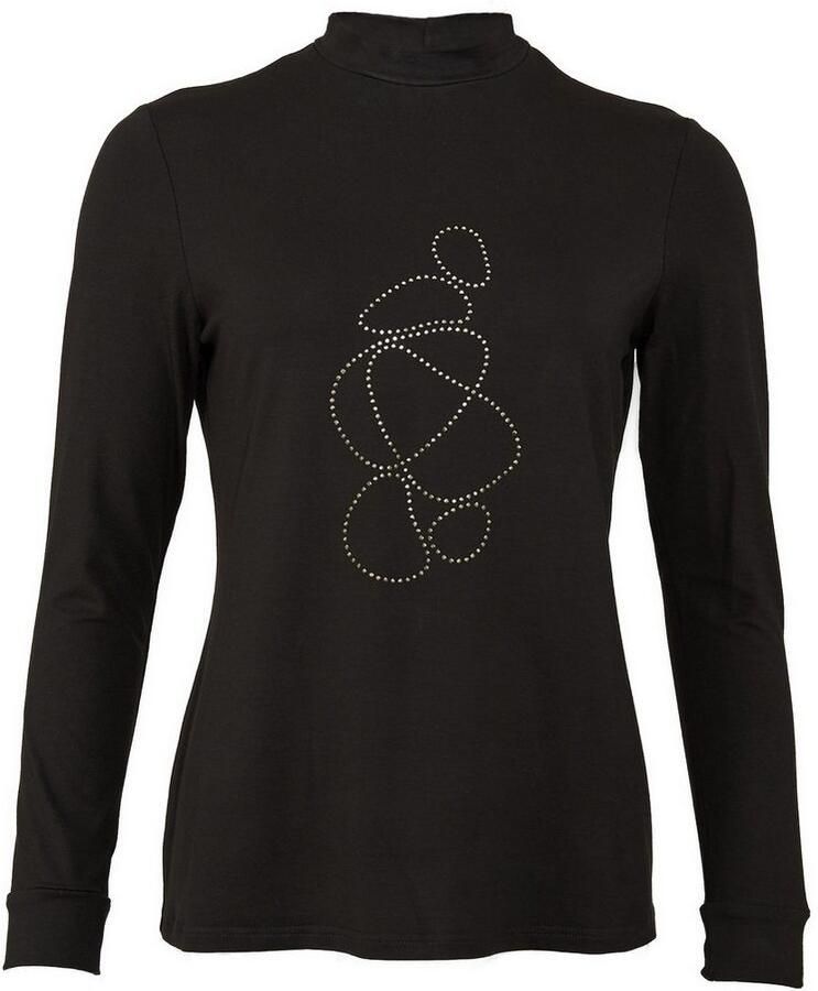 Seidel Moden Shirt met lange mouwen met glitterstenen made in germany