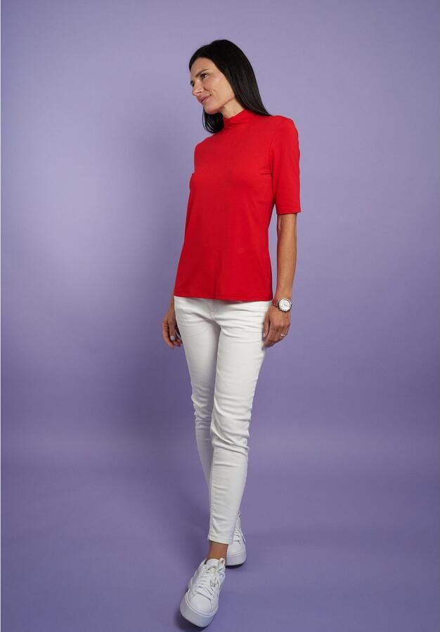 Seidel Moden Shirt met staande kraag in heuplengte made in germany