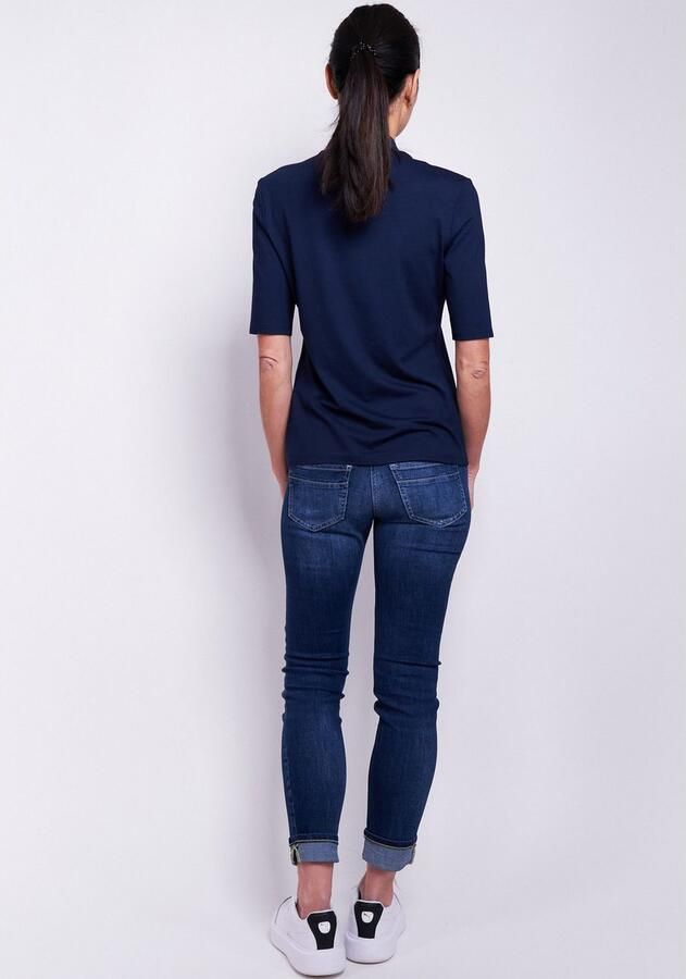 Seidel Moden Shirt met staande kraag in heuplengte made in germany