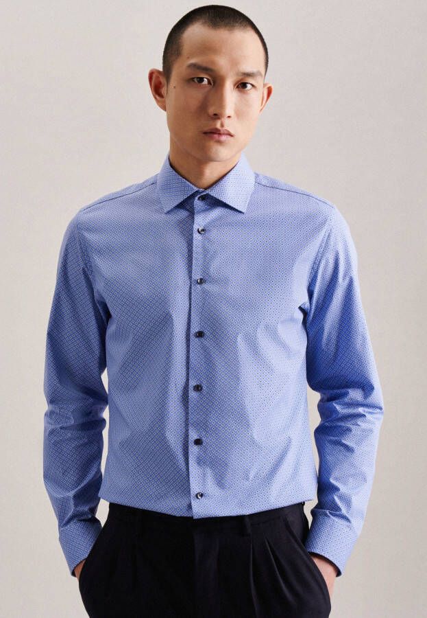 Seidensticker Slim fit zakelijk overhemd met all-over motief model 'Business Kent'