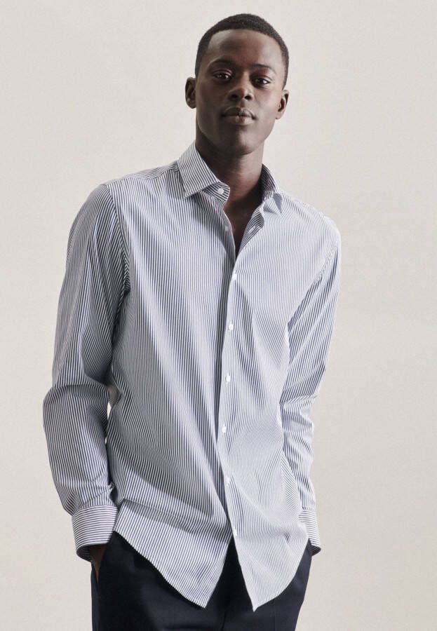 Seidensticker Businessoverhemd SLIM lange mouwen kentkraag strepen