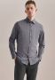 Seidensticker gemêleerd slim fit overhemd grijs - Thumbnail 1