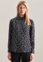 Seidensticker Klassieke blouse Zwarte roos Lange mouwen kraag print - Thumbnail 2
