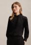 Seidensticker Klassieke blouse Zwarte roos Lange mouwen kraag uni glanzend - Thumbnail 1