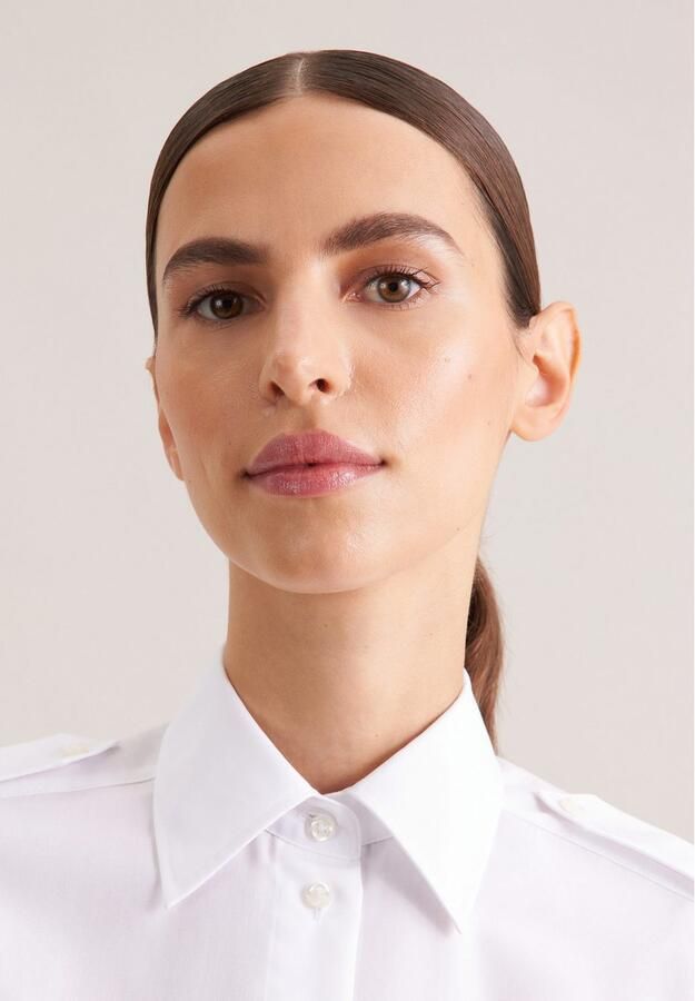 Seidensticker Blouse met korte mouwen 1 1 kraag uni - Foto 2