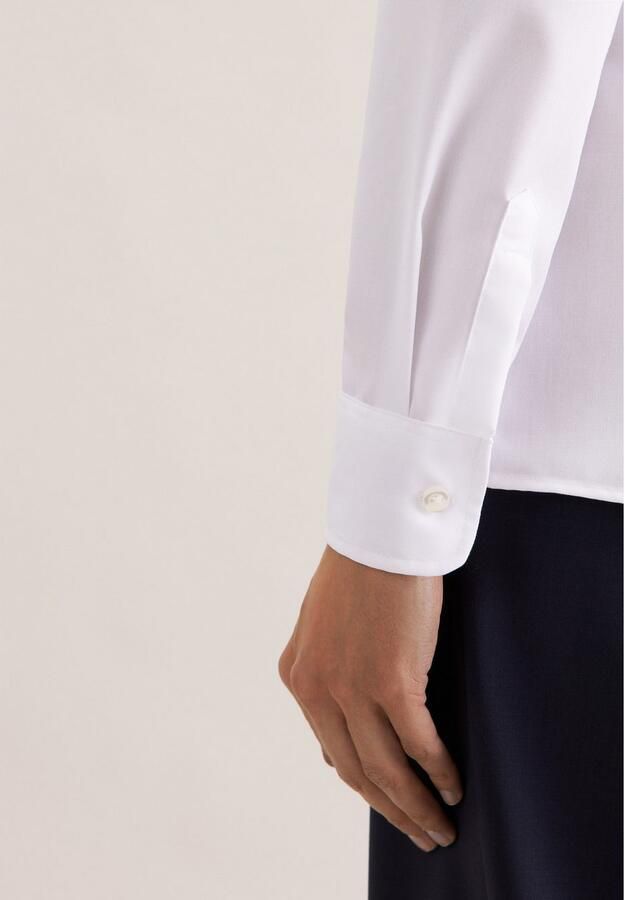 Seidensticker Blouse met korte mouwen 1 1 kraag uni - Foto 3