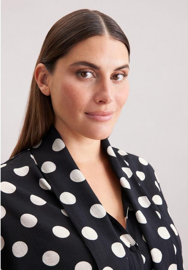 Seidensticker Blouse met ruches Zwarte roos - Foto 3