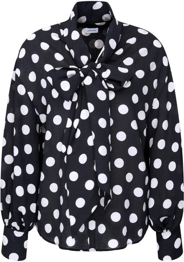 Seidensticker Blouse met ruches Zwarte roos