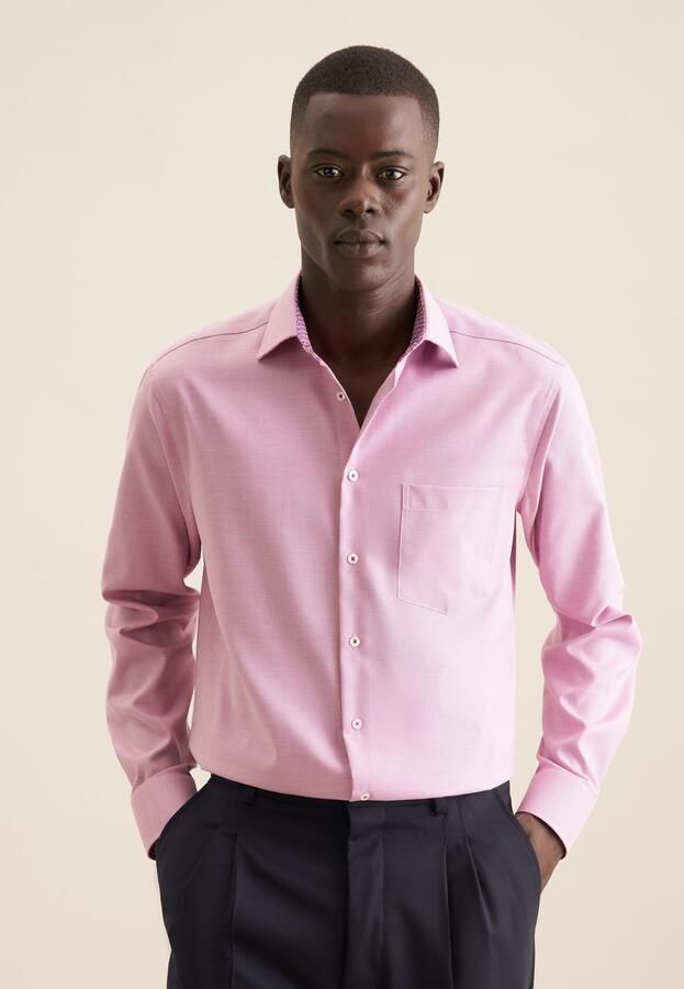 Seidensticker Businessoverhemd Regular 1 1 Kent kraag structuur - Foto 9