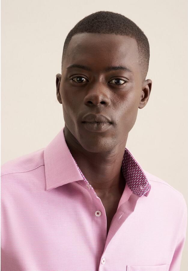 Seidensticker Businessoverhemd Regular 1 1 Kent kraag structuur - Foto 2