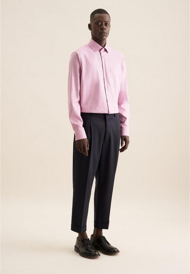 Seidensticker Businessoverhemd Regular 1 1 Kent kraag structuur - Foto 5