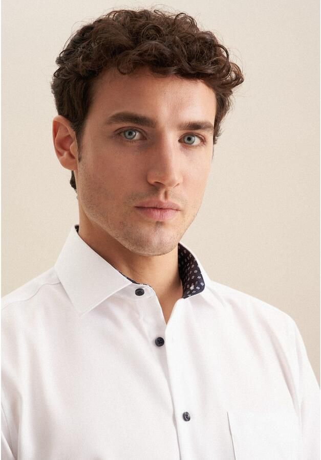 Seidensticker Businessoverhemd Regular 1 2 Kent kraag effen - Foto 3