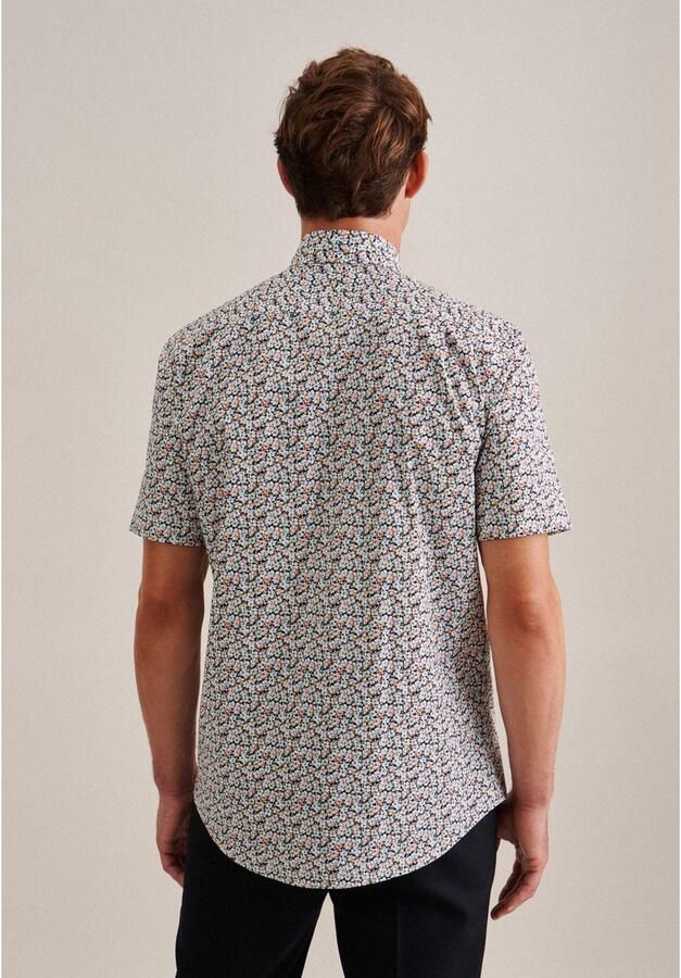 Seidensticker Businessoverhemd Regular korte mouwen kentkraag bloemmotief - Foto 4