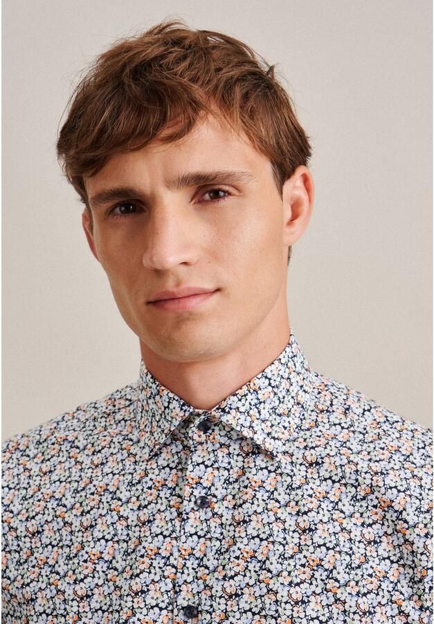 Seidensticker Businessoverhemd Regular korte mouwen kentkraag bloemmotief - Foto 5