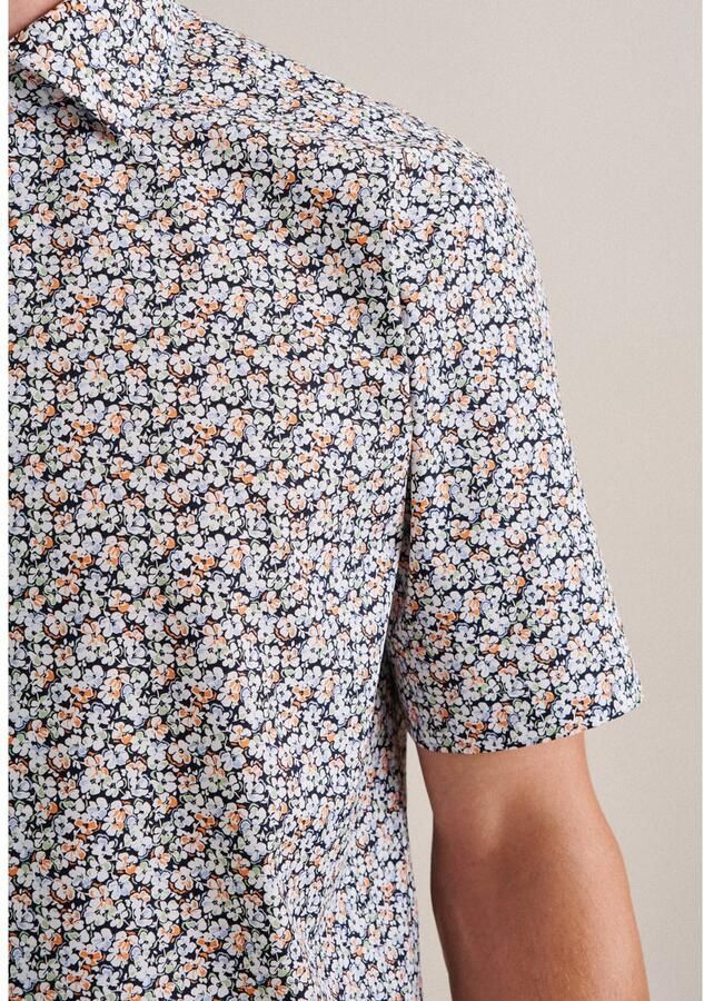 Seidensticker Businessoverhemd Regular korte mouwen kentkraag bloemmotief - Foto 2