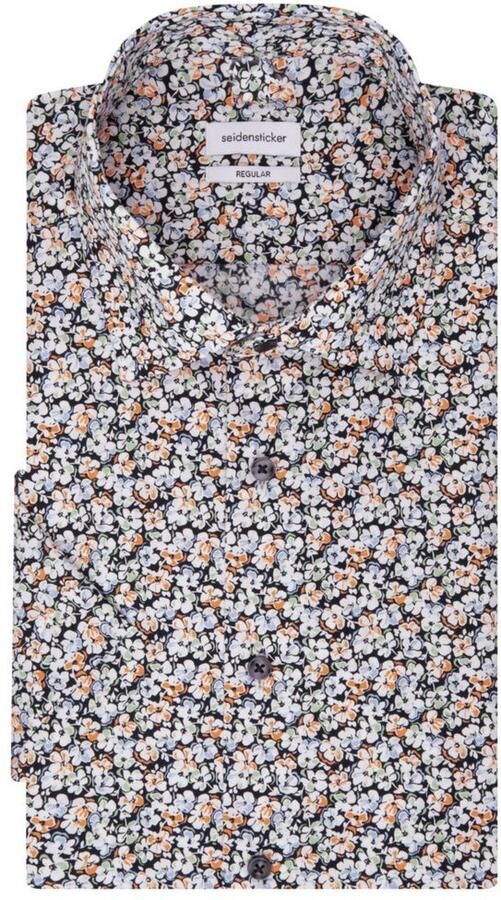 Seidensticker Businessoverhemd Regular korte mouwen kentkraag bloemmotief - Foto 7