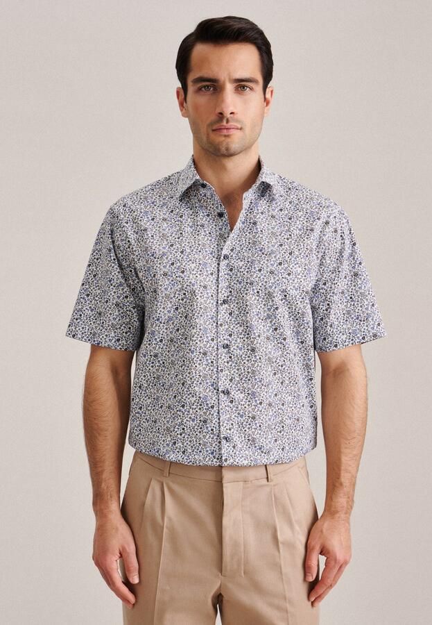 Seidensticker Businessoverhemd Regular korte mouwen kentkraag print - Foto 8